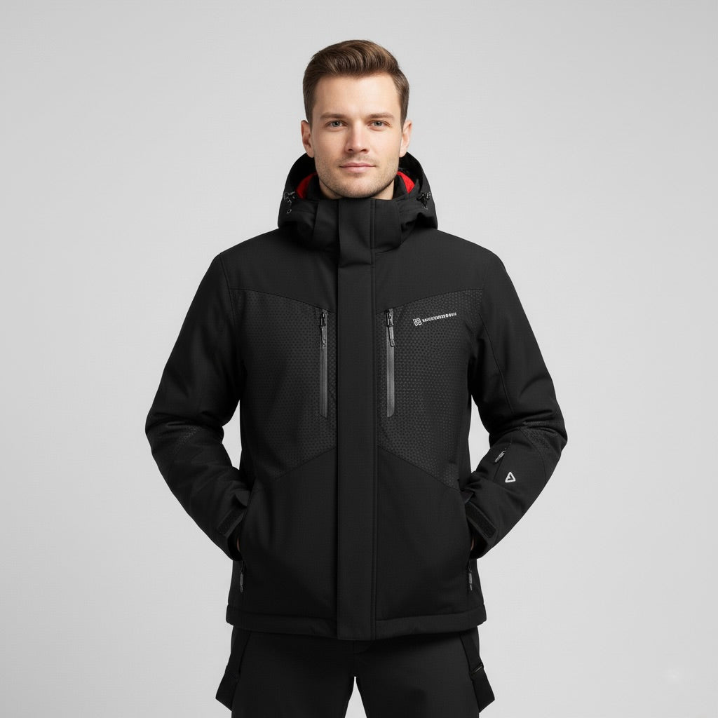 Herren Skijacke Kapuze Hose Funktionswinterbekleidung