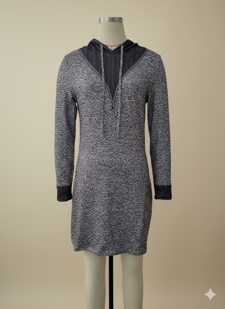 Norvielle Damen Kapuzenkleid Regular Fit Bequem