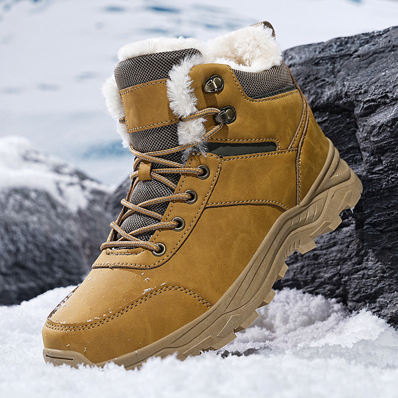 Damen Winterstiefel Hoher Schaft Stabiler Boden