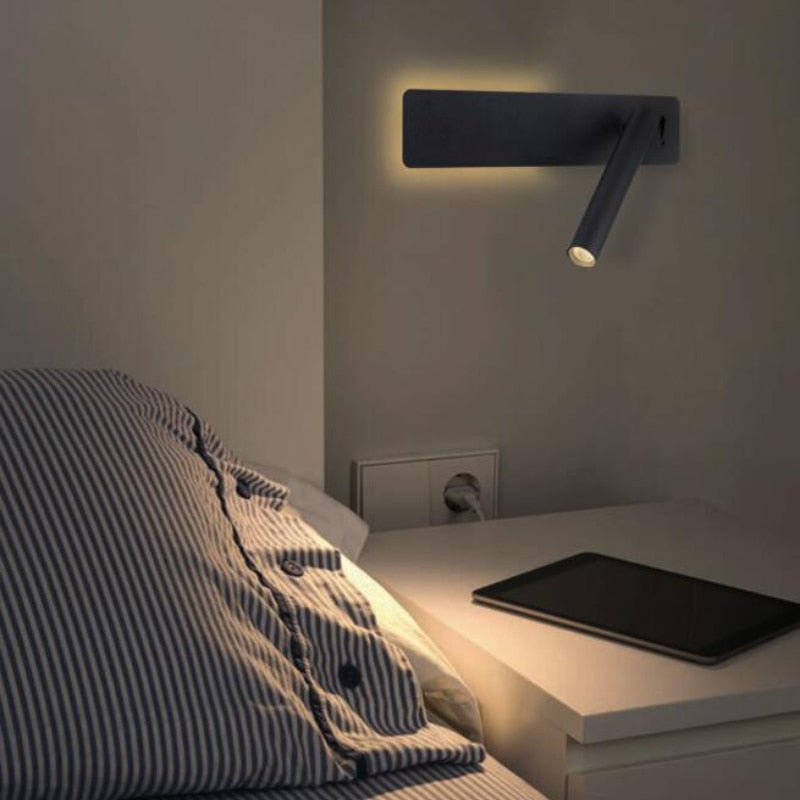 Drehbare LED Lesewandleuchte fürs Bett