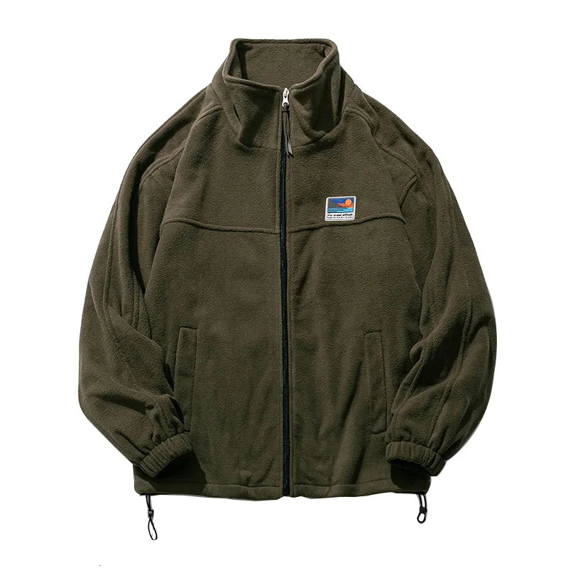 Herren Baumwolljacke Stehkragen Reißverschluss