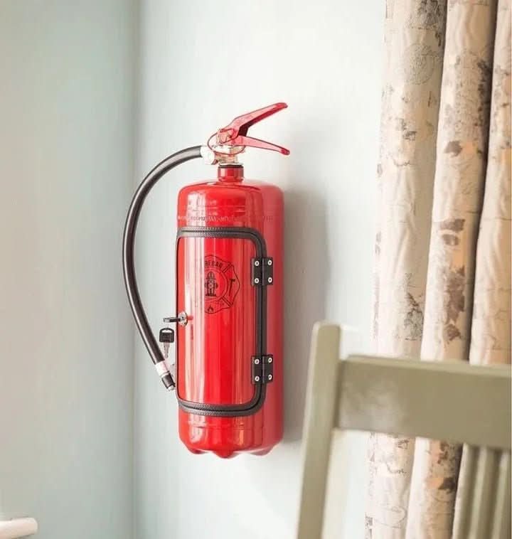 Feuerlöscher Mini-Bar Verstecktes Getränkefach Edelstahl Silber