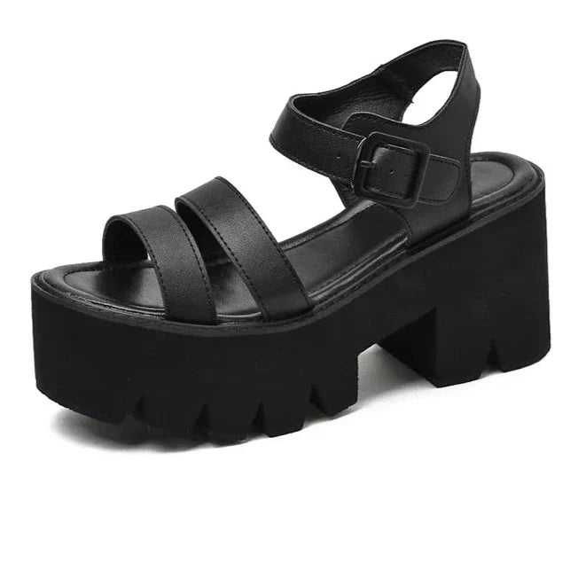 Norvielle Damen Plattform Sandalen Chunky