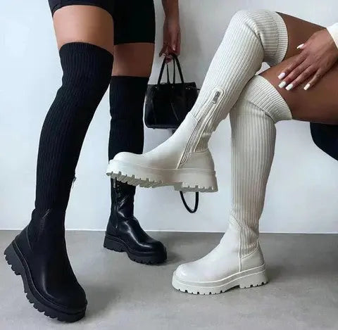 Damen Stiefel Stretch Weite