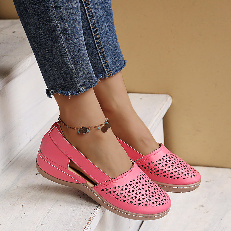 Damen Atmungsaktive Retro Flache Sandalen