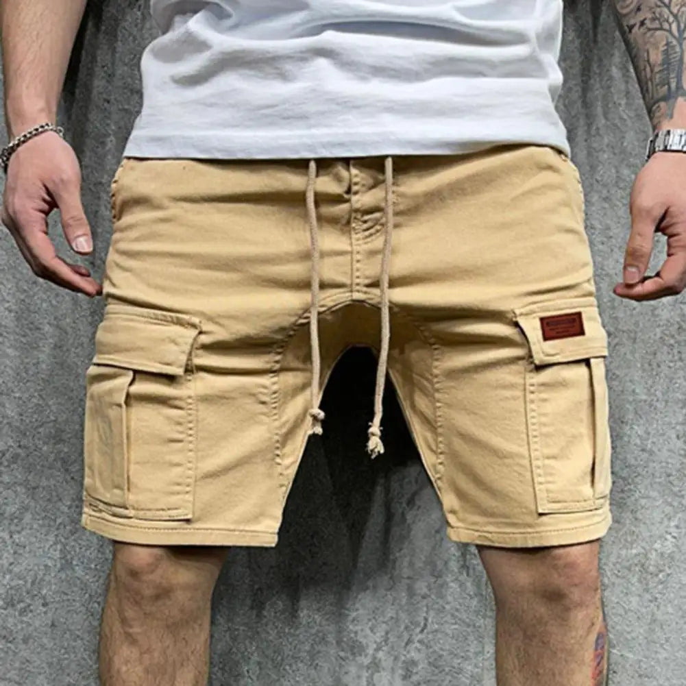 Herren Cargo Shorts Robust Vieltaschen Beige