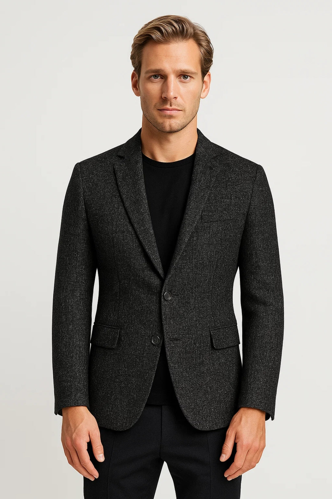 Herren Slim-Fit Blazer Knopfleiste