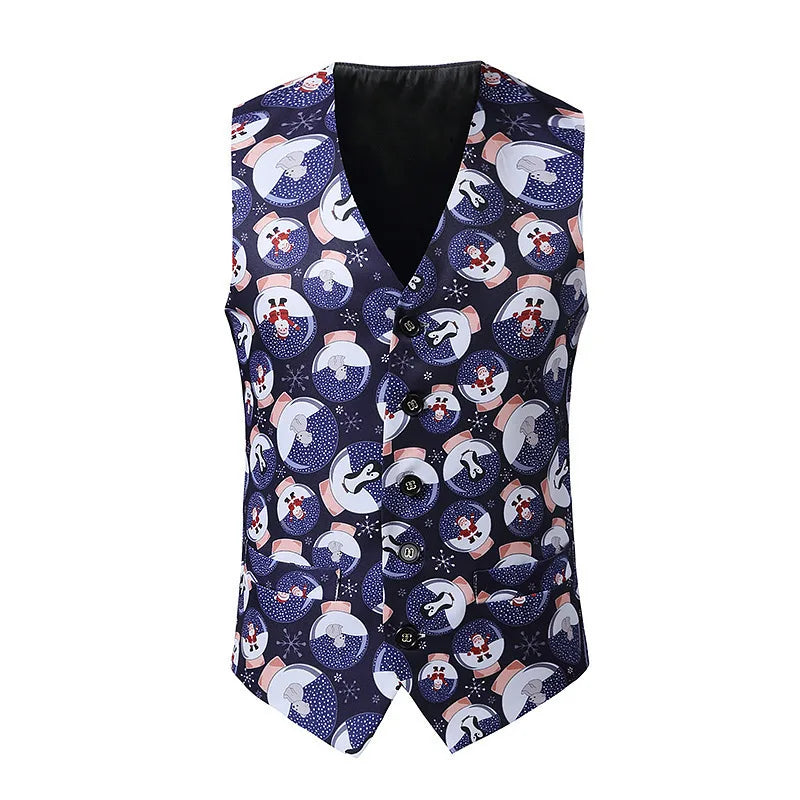 Herren Blazer Slim Fit 3D Vintage Stil