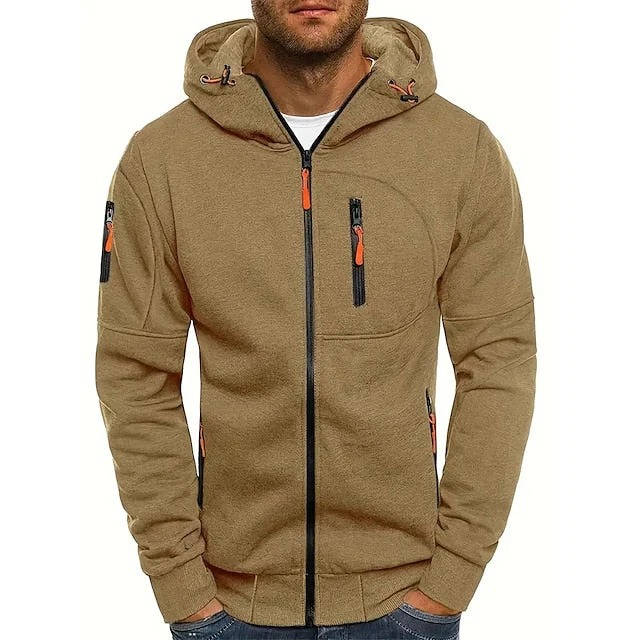 Hoodie Damen Durchgehender Reißverschluss Bequem Grau