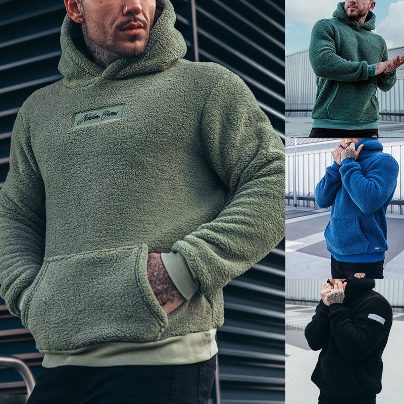 Herren Kapuzenpullover Weicher Fleece Hoodie Kängurutasche