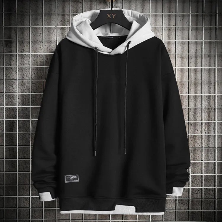 Herren Zwei-Ton Freizeitpullover Hoodie