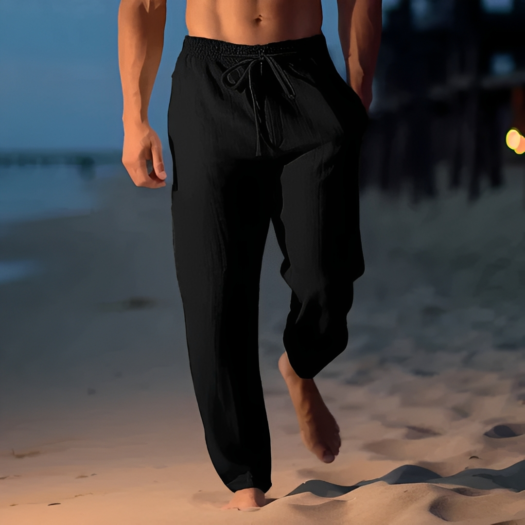 Khen Herren Sommerhose Leicht Beige