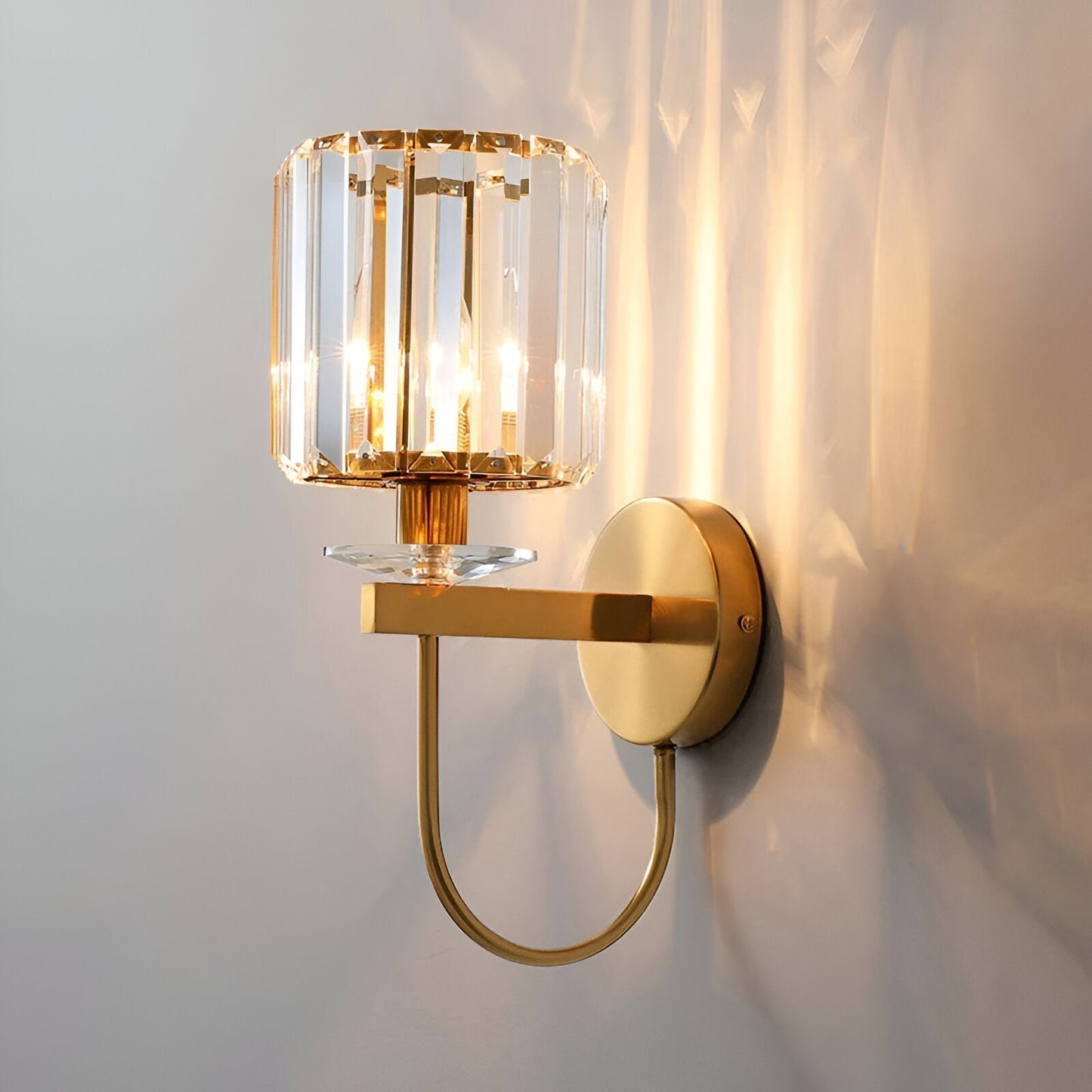 Kristall Wandleuchte Vintage Gold Wandlampe