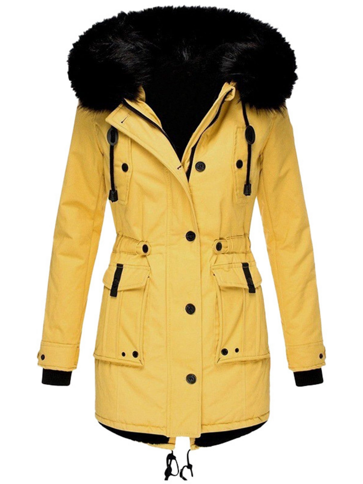 Norvielle Damen Kapuzenparka Winterjacke