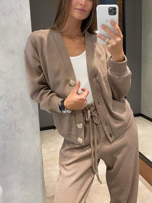Damen Hosen-Set 3-teilig Lockerer Schnitt