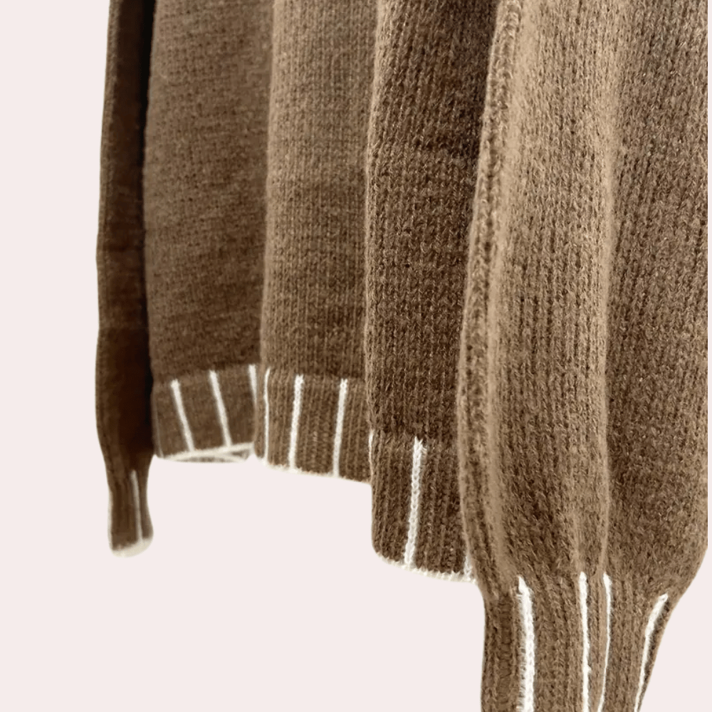 Damen Oversized Rollkragen Strickpullover Weich