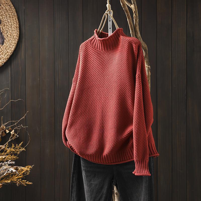 Damen Strickpullover Lange Ärmel
