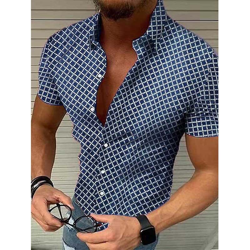 Herren Slim Fit Kurzarmhemd