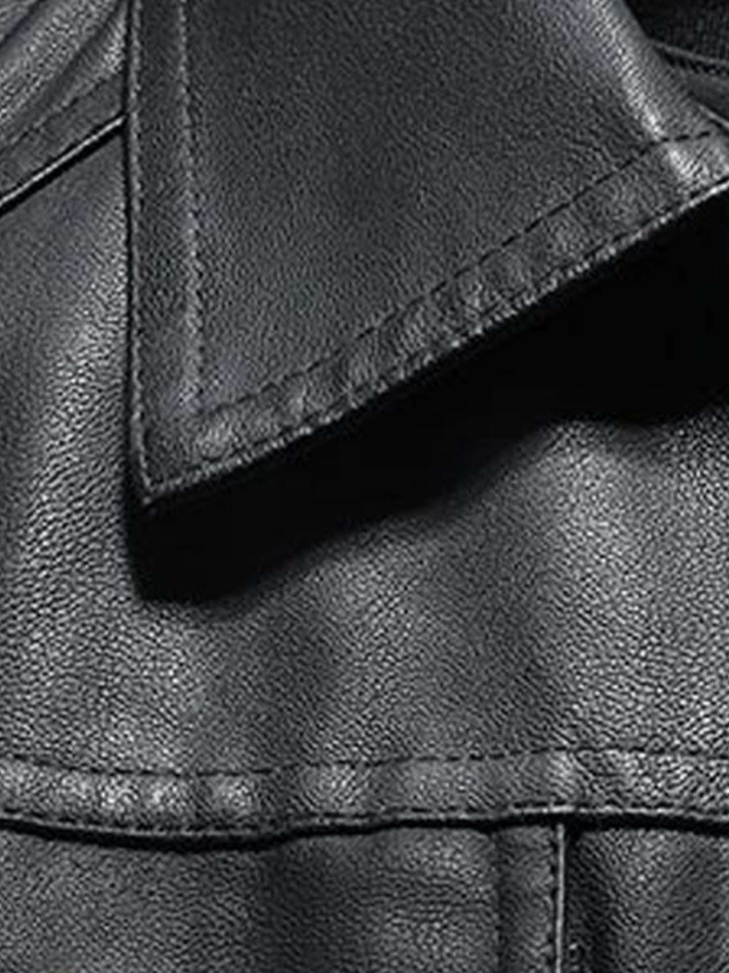 Männer Lederbikerjacke Bequem
