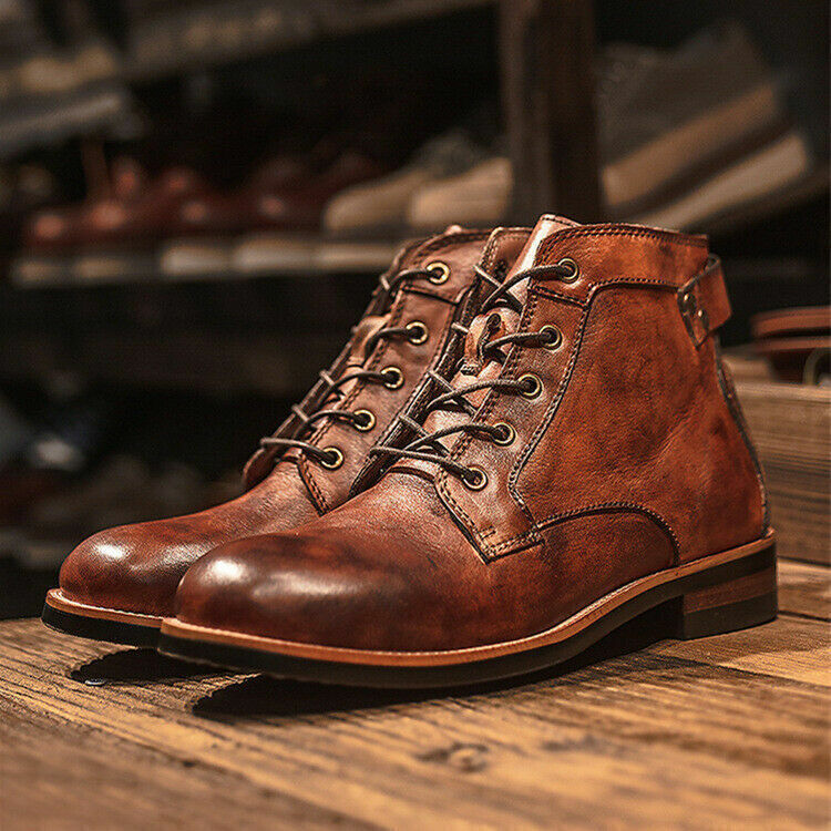 Männer Lederstiefel Rutschsicher