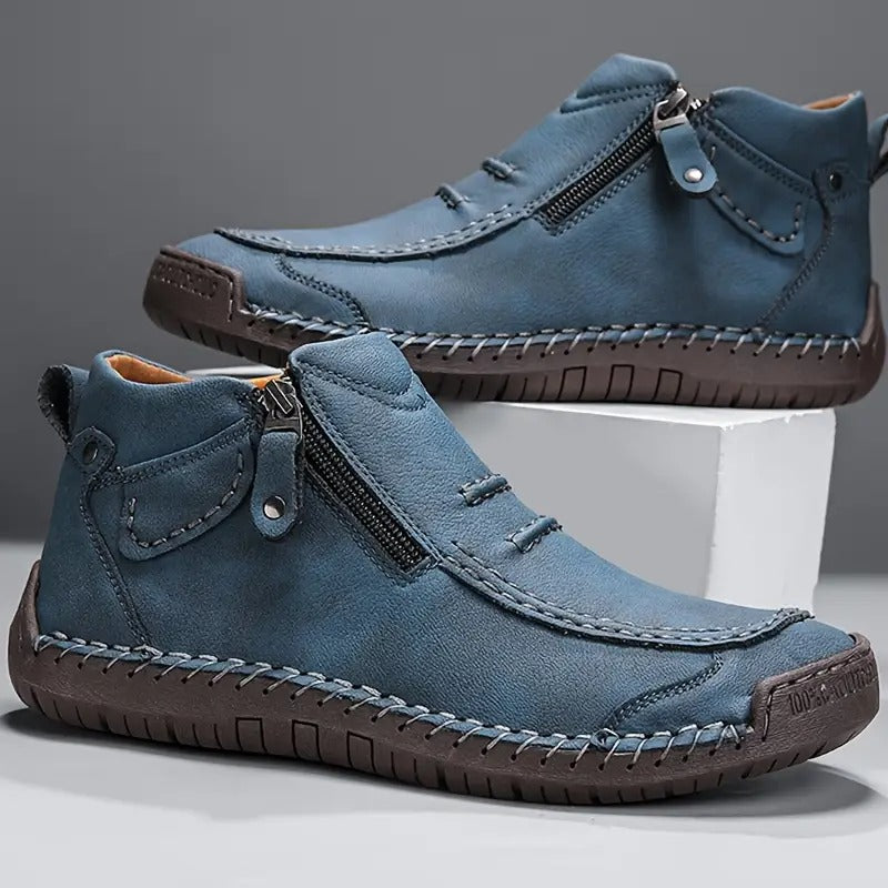 Herren Orthopädische Lederschuhe Mit Reißverschluss