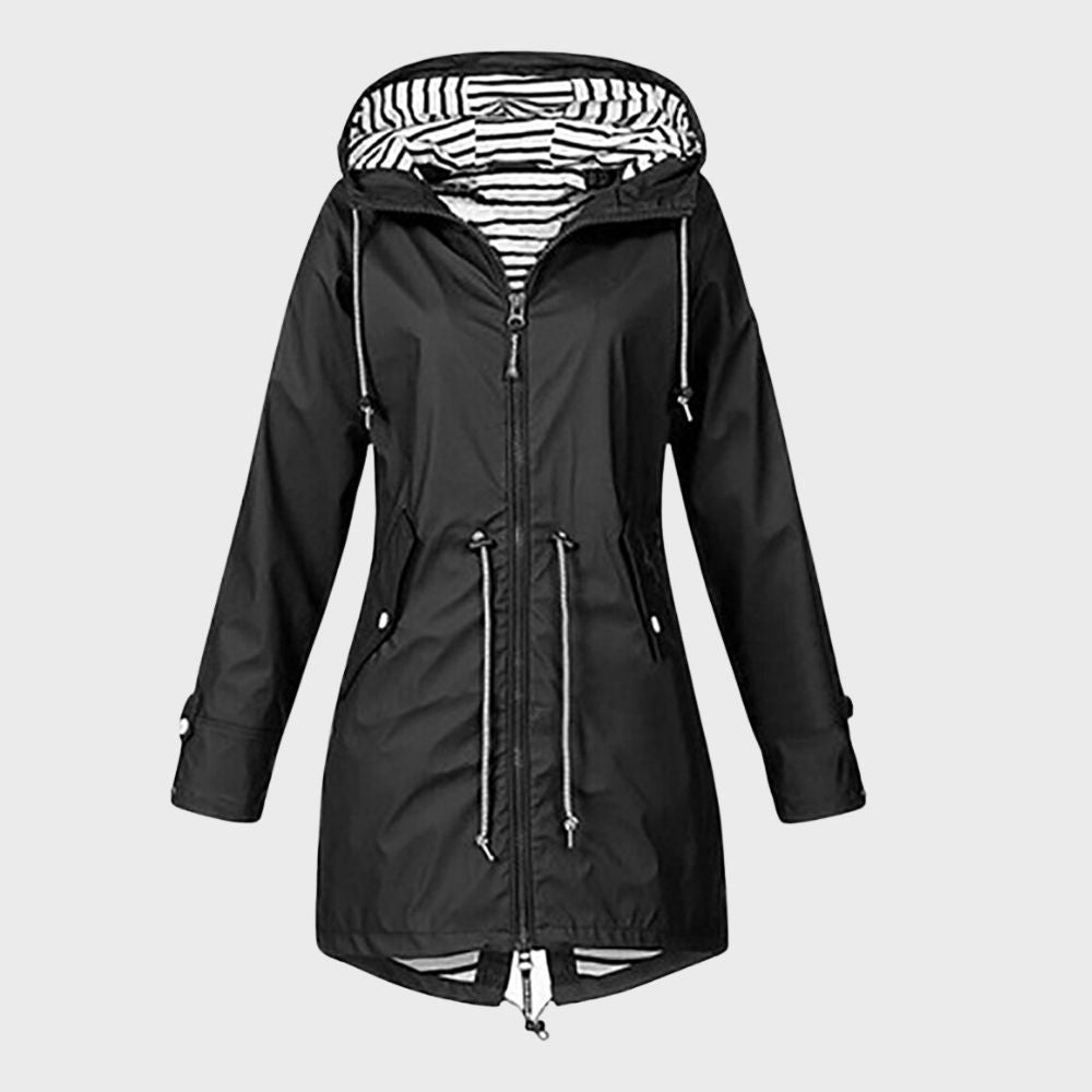 Damen Regenjacke Tailliert Norvielle Frühjahr Wasserabweisend