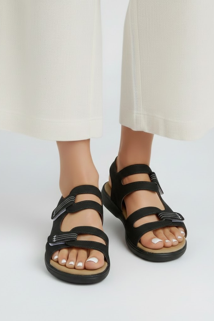 Damen Sandalen Mit Absatz Mehrere Riemen