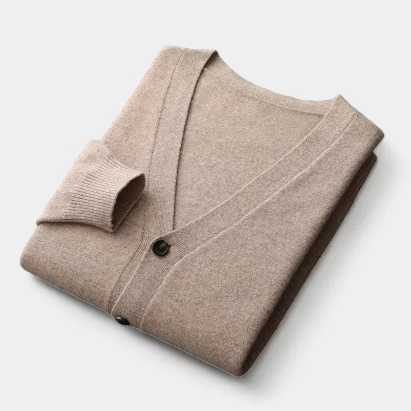 Herren Cardigan Gestrickt Klassisches Knopfdesign Leichtgewicht