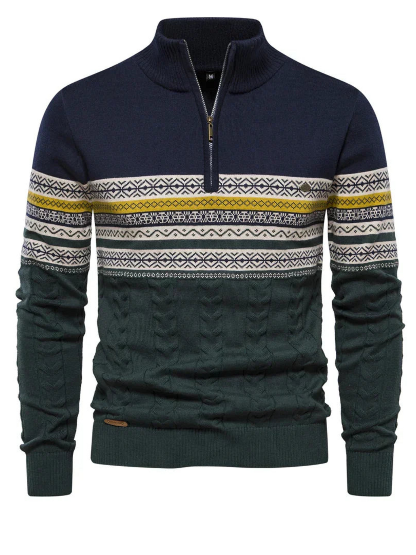 Norvielle Herren Pullover Halbzip Reguläre Passform