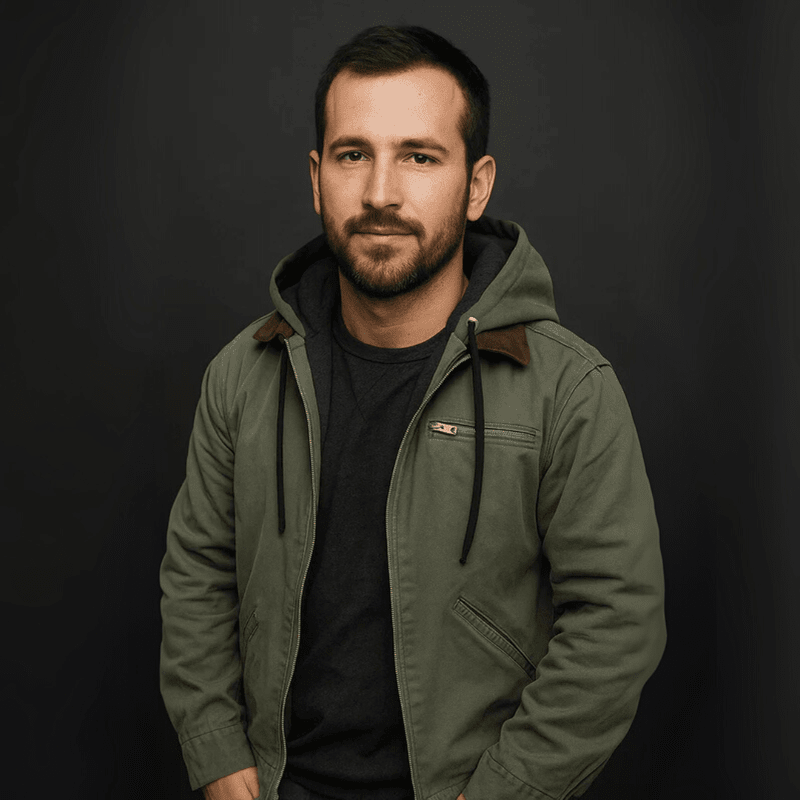 Herren Lederwinterjacke mit Kapuze und Reißverschluss