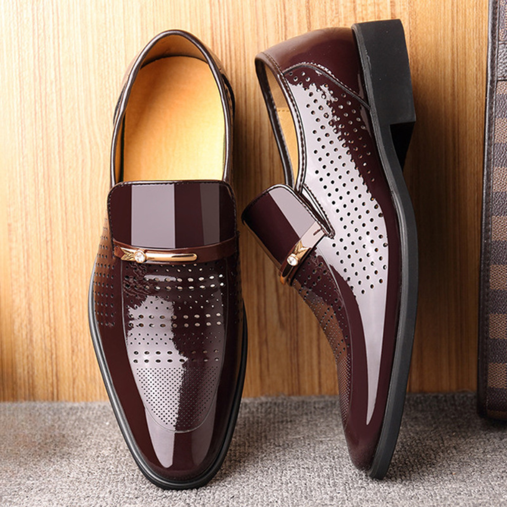 Herren Slip-On Loafers Elegantes Leder