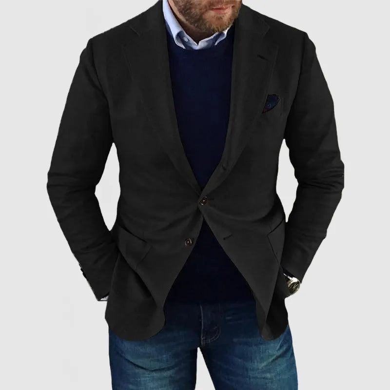Herren Zwei-Knopf Blazer Slim Fit Business Sakko