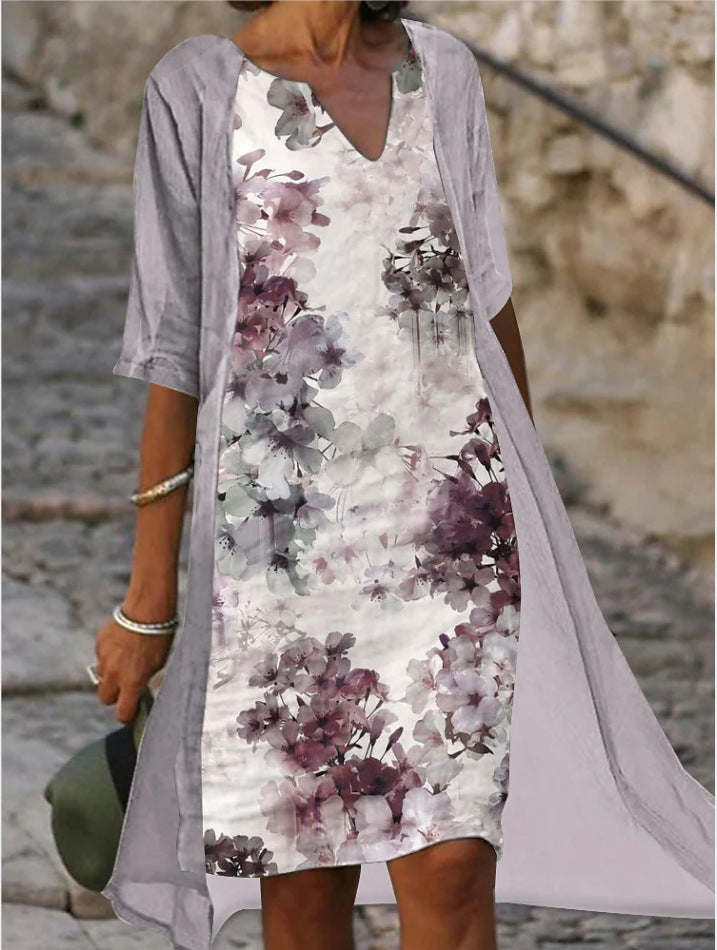 Damen Sommerkleid Floralmuster Leichtes Design Norvielle