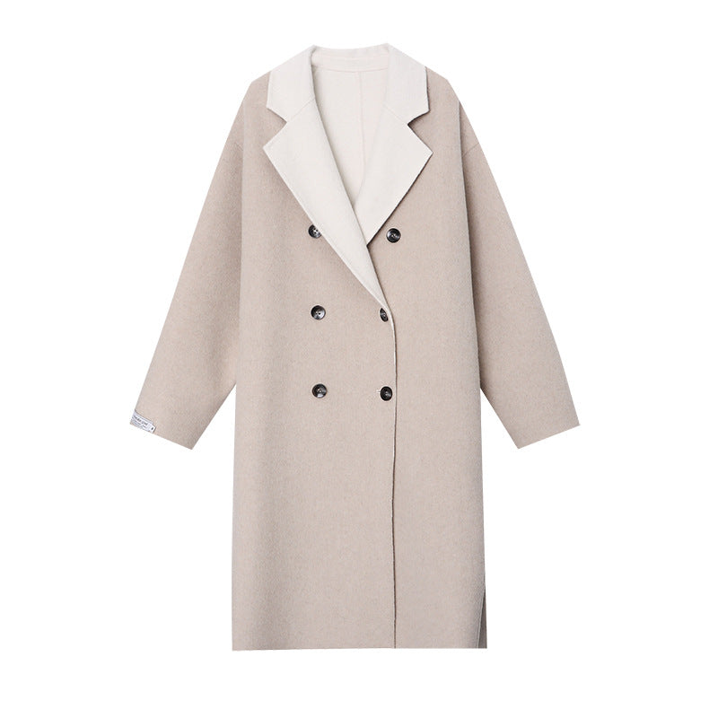 Damen Trenchcoat Doppelter Knopf Moderner Gürtel