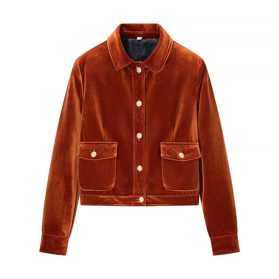 Damen Wildlederjacke Lässiger Schnitt Norvielle