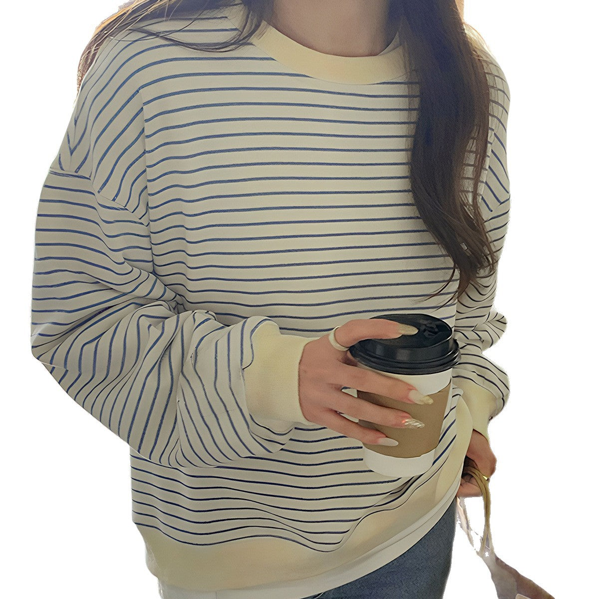 Damen Gestreifter Pullover Norvielle