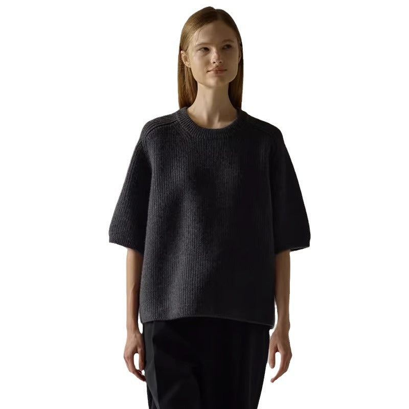 Damen Strickpullover Kurzärmelig Weich Norvielle