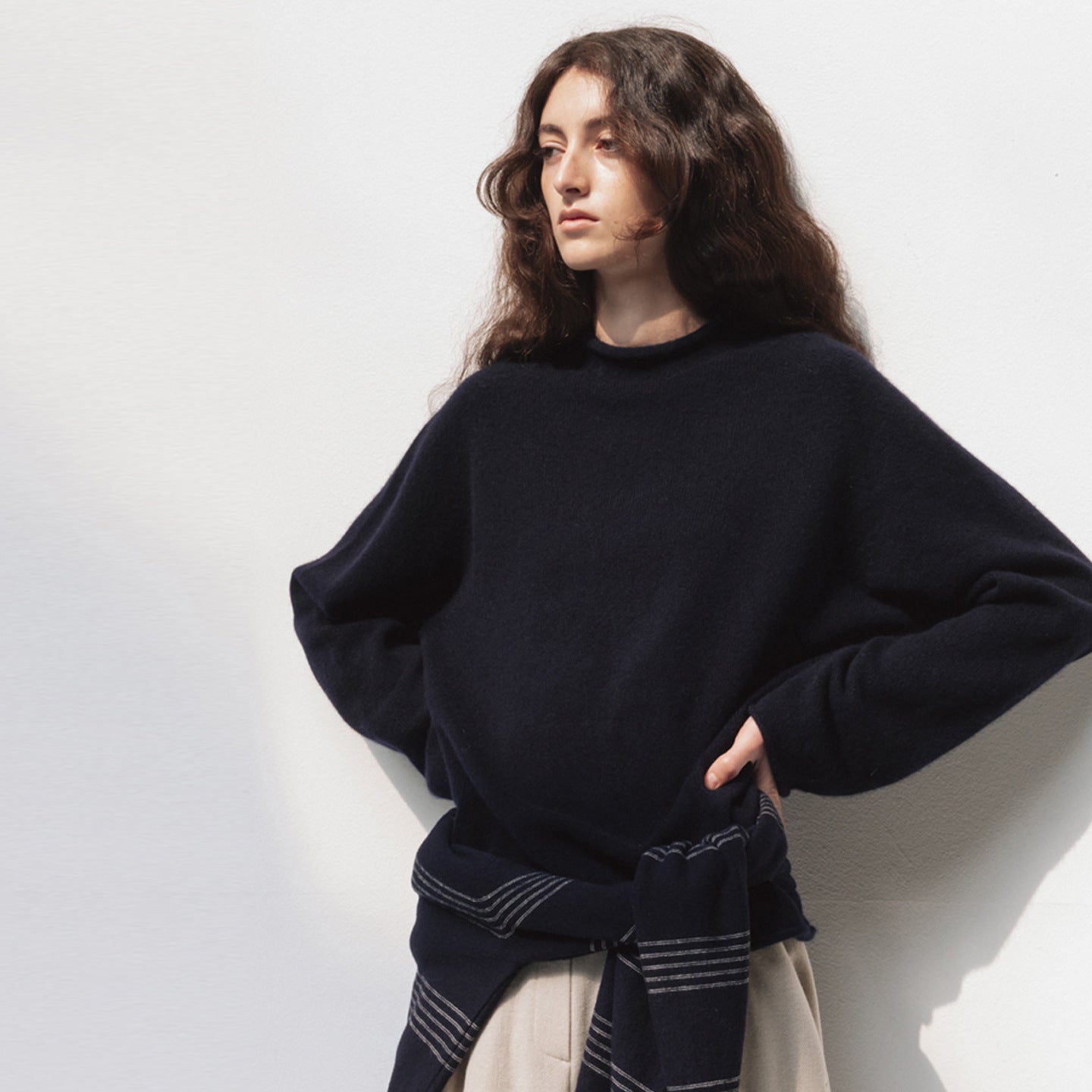 Damen Strickpullover Hochgeschnitten Komfort Norvielle