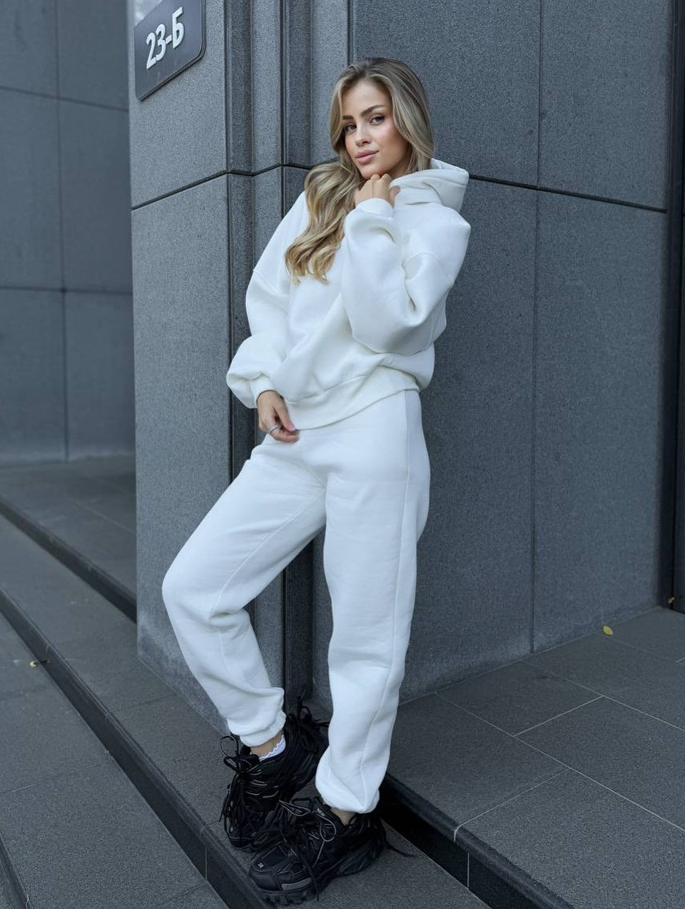 Damen Freizeit-Loungewear-Set mit Kapuze Weites Norvielle