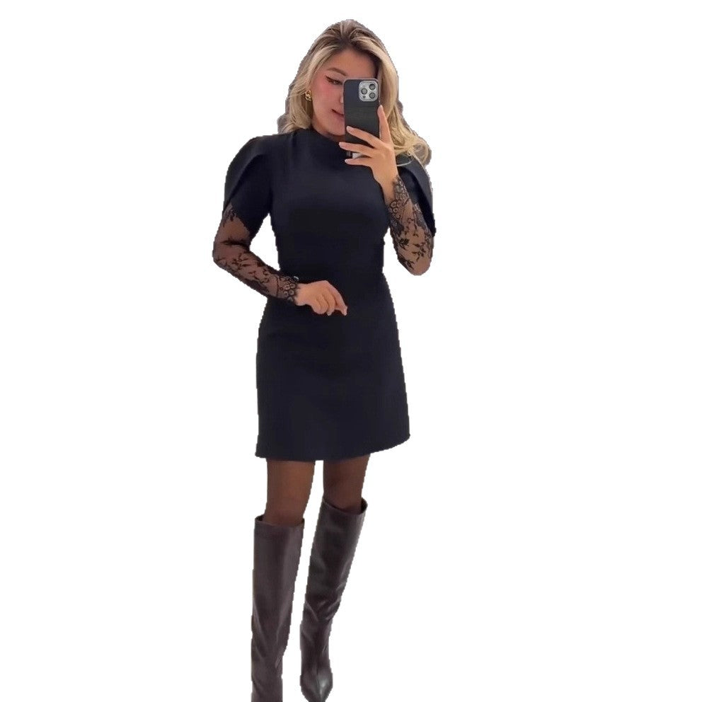 Damen Kleid Spitze Figurbetont Norvielle