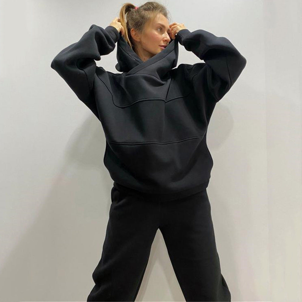 Damen Hoodie Jogginghose Weite Passform Bequem Norvielle
