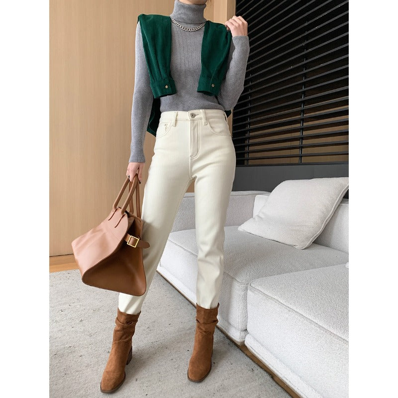 Damen Strickjacke Gestreift Hochkragen Praktische Taschen Norvielle