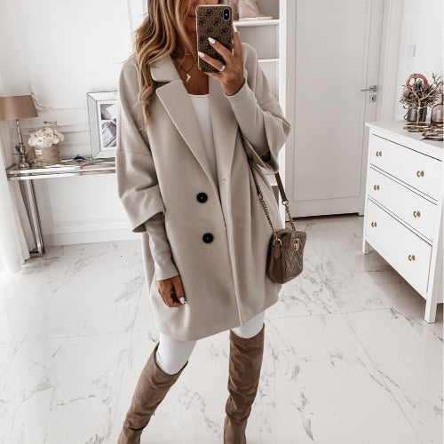 Damen Oversized-Mantel Elegantes Design Norvielle