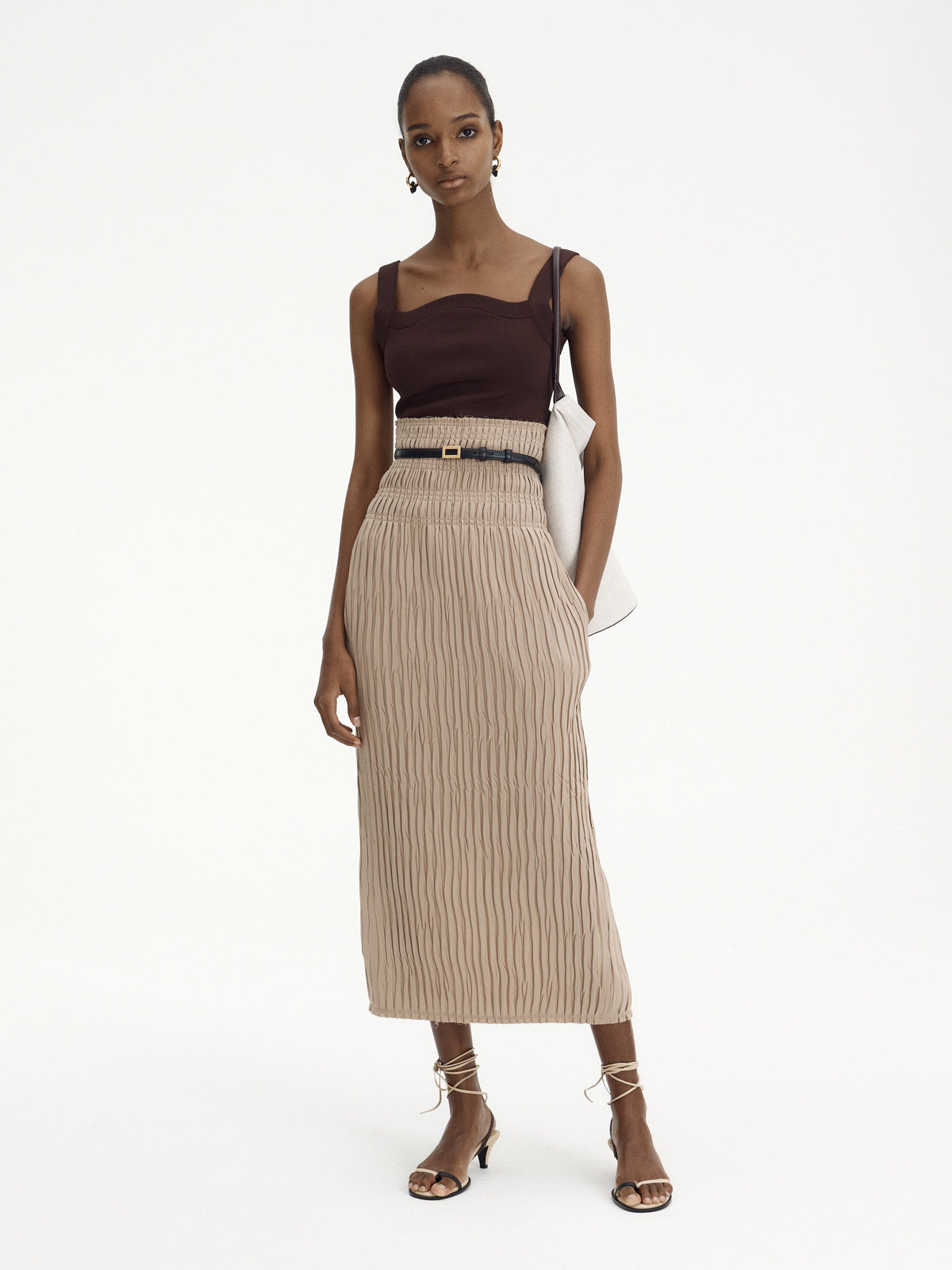 Damen weite Hochbundhose mit seitlichen Einsätzen Norvielle
