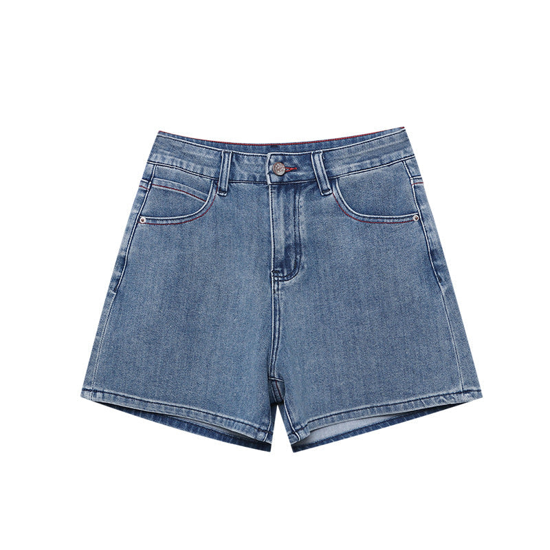 Damen Jeansshorts Hochbund Moderner Schnitt