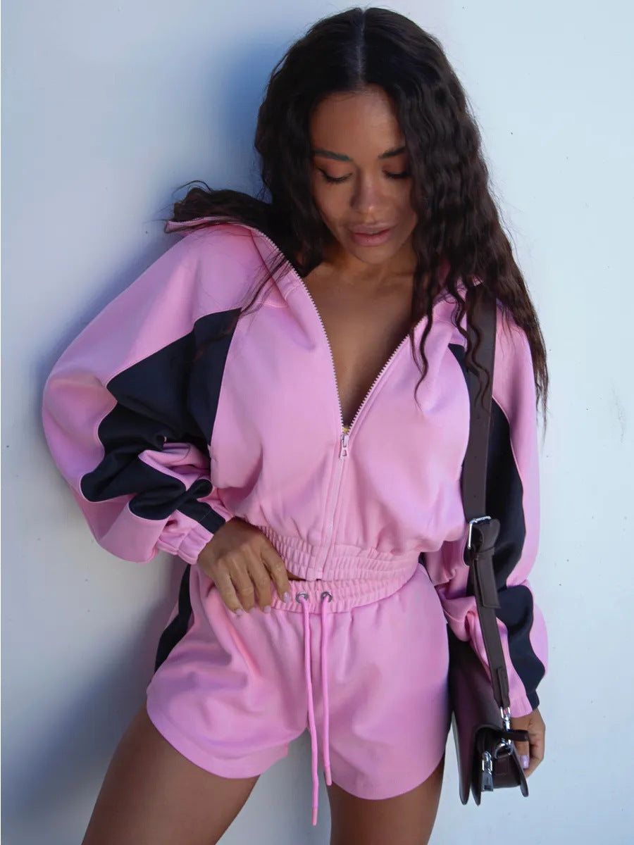 Damen Sportjacke und Shorts-Set Norvielle