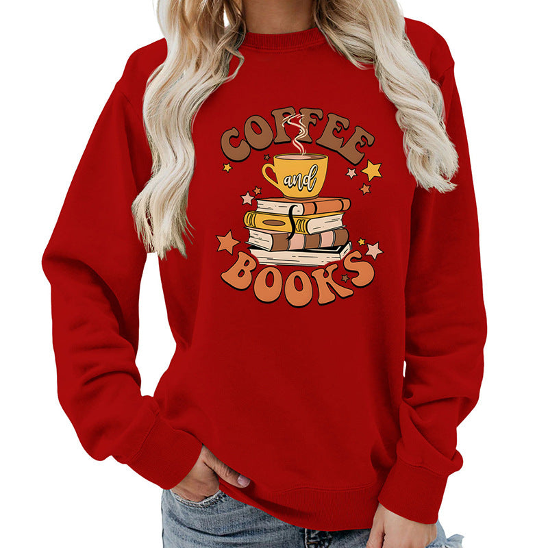 Damen Sweatshirt Kaffeebuch-Design Norvielle