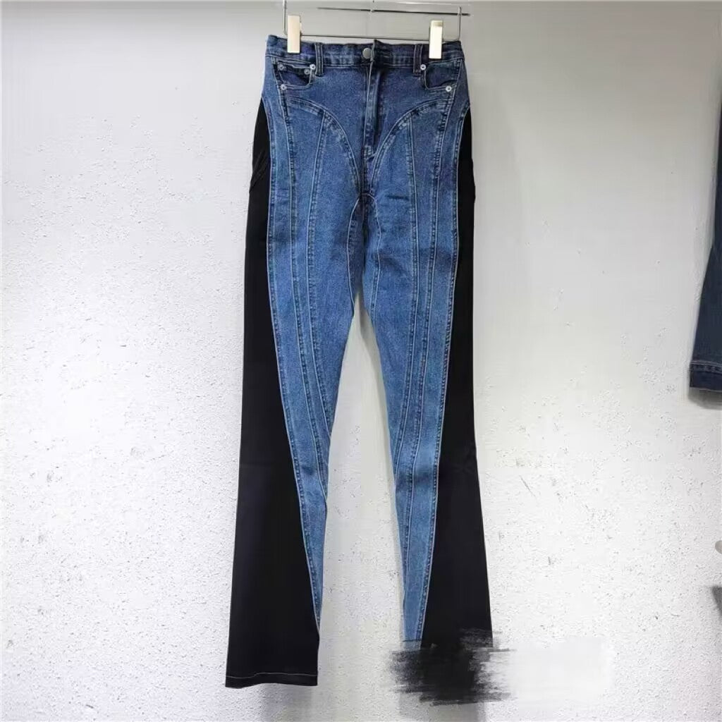 Damen High-Waist Jeans mit Schlitzen Norvielle