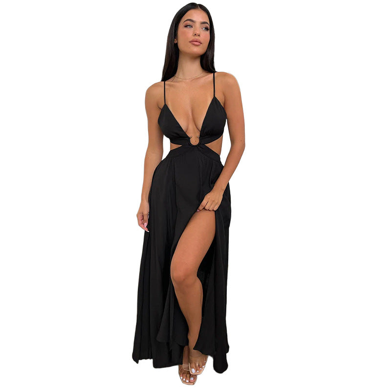Damen Cut-out Maxikleid Norvielle