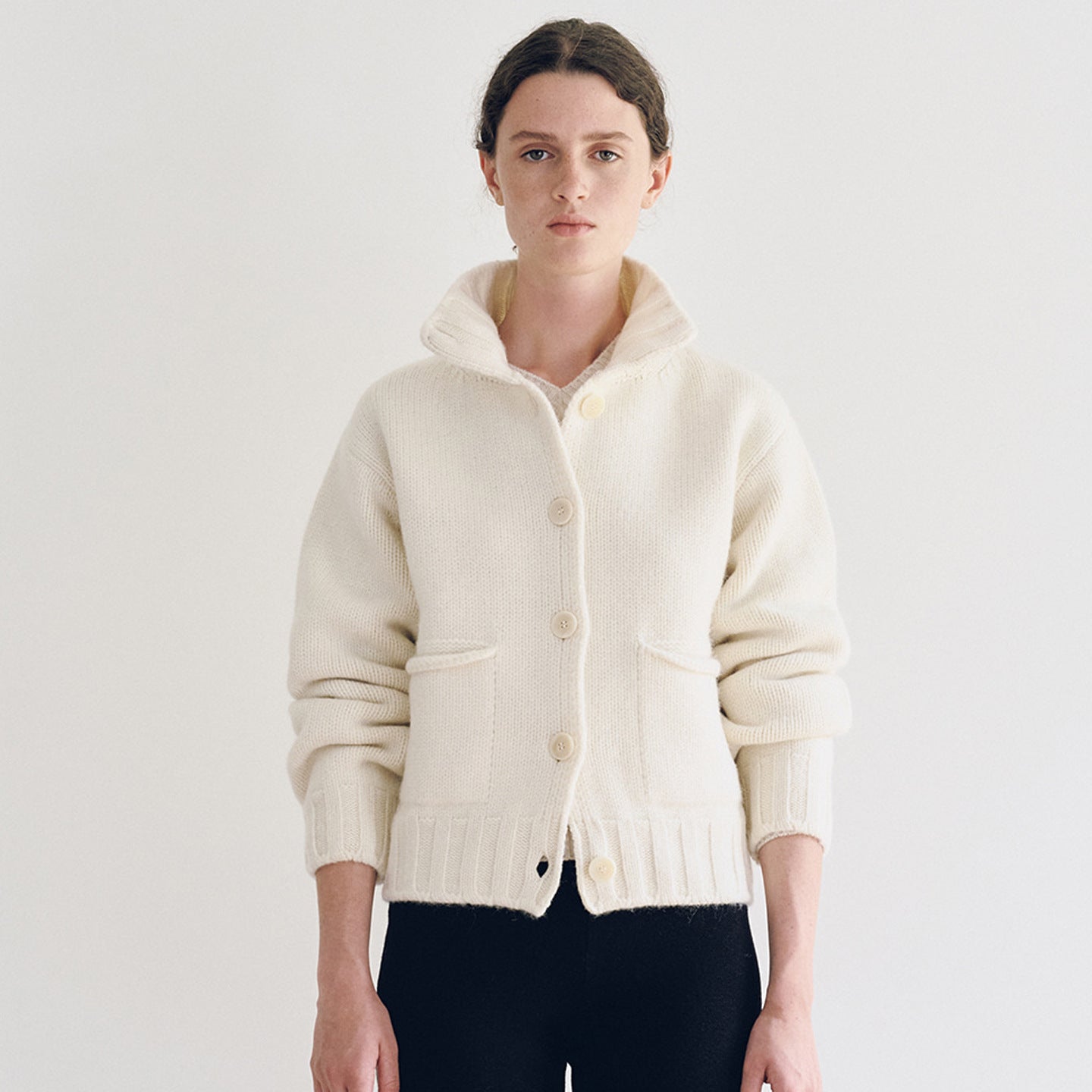 Damen Strickcardigan mit Kragen Norvielle